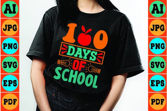 100 Days of School SVG Design: A Versatile Graphic for Crafts and Branding