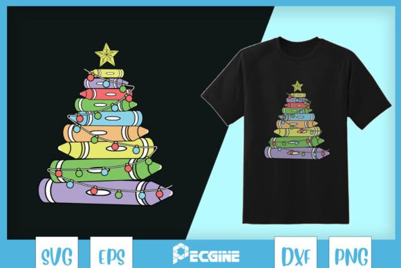 Christmas Tree Crayons Teacher Embroidery Design Review
