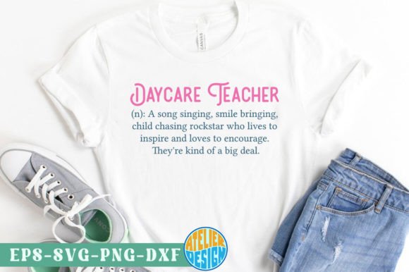 Daycare Teacher Definition Retro T-Shirt Design Review