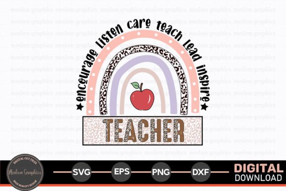 Encourage Listen Care Teach Lead - SVG for Crafts & Graphics