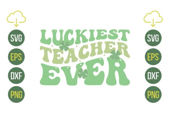 Luckiest Teacher Ever RETRO SVG: A Nostalgic Graphic Design Asset for Crafts and Creative Projects