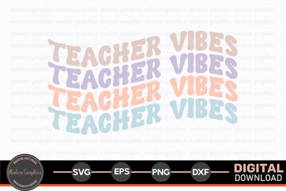 Teacher Vibes - Teacher Quotes Retro SVG Review
